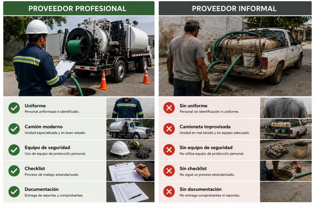Diferencia entre un proveedor autorizado y un proveedor informal.